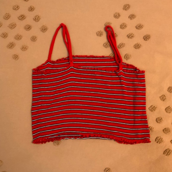 Garage spaghetti strap red cropped tank - size medium - Picture 2 of 3